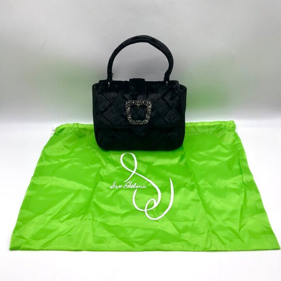 Sam Edelman Black Velvet Handbag - Picture 12 of 12